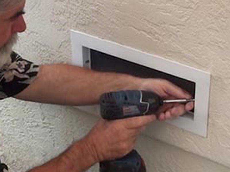 EZRvent easy foundation garage vent DYI replacement solution, ~ 1min installation