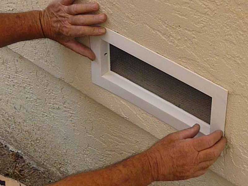 EZRvent Easy to install foundation garage vent replacement solution to pest and air flow problems