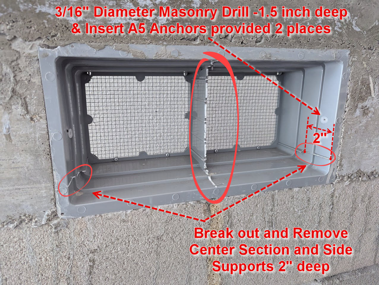 8x16 Foundation Form Modifications - Quick Prep Instructions 8x16 Foundation Form Modifications - Quick Prep Instructions - Remove center and side tabs to 2 inched deep.