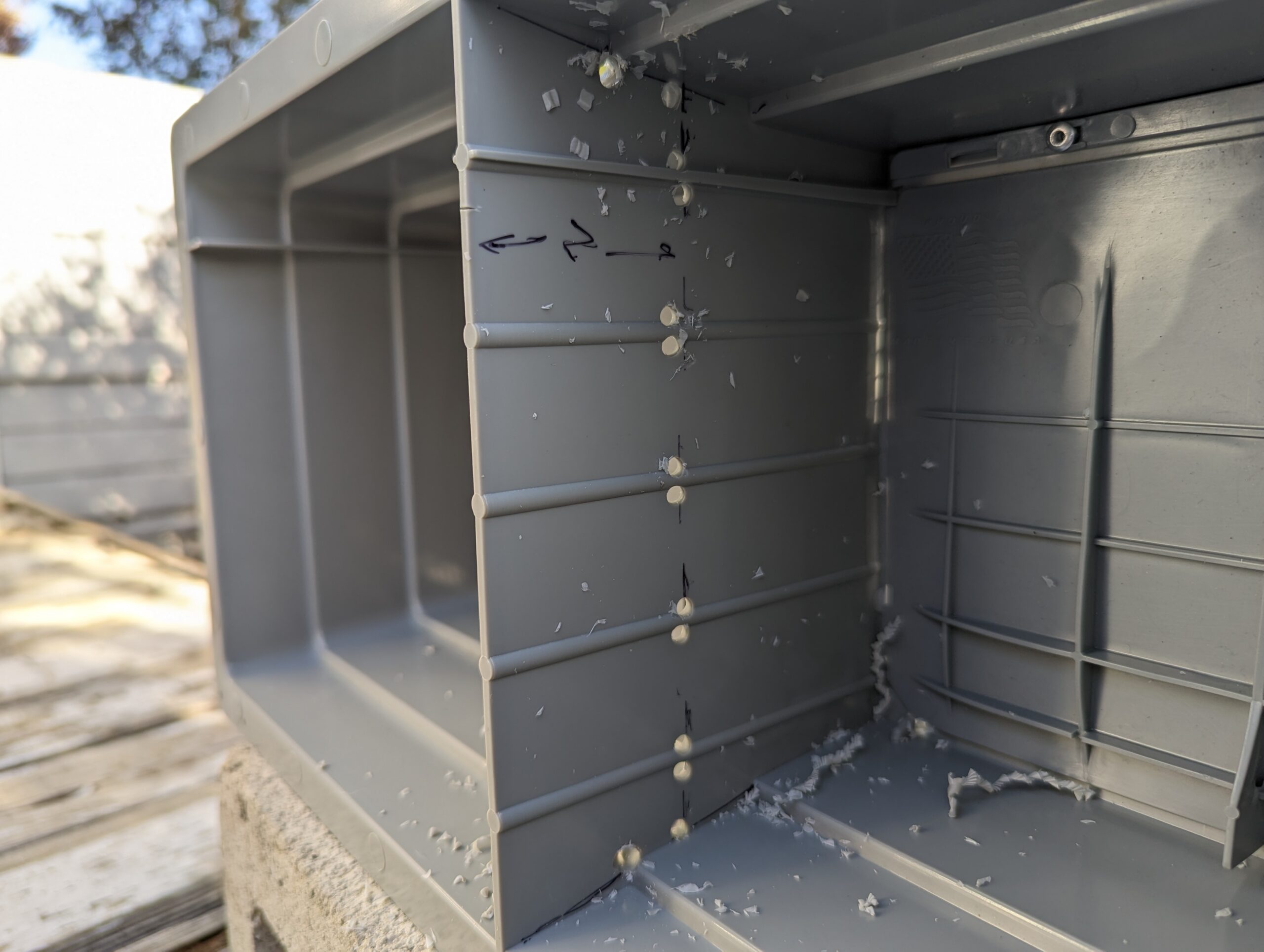 Vent Form Prep - Center Removal - break out holes Vent Form Prep - Center Removal prep adding break out holes